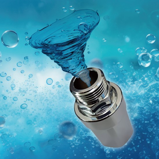 VORTEX（渦流）で気泡を安定生成